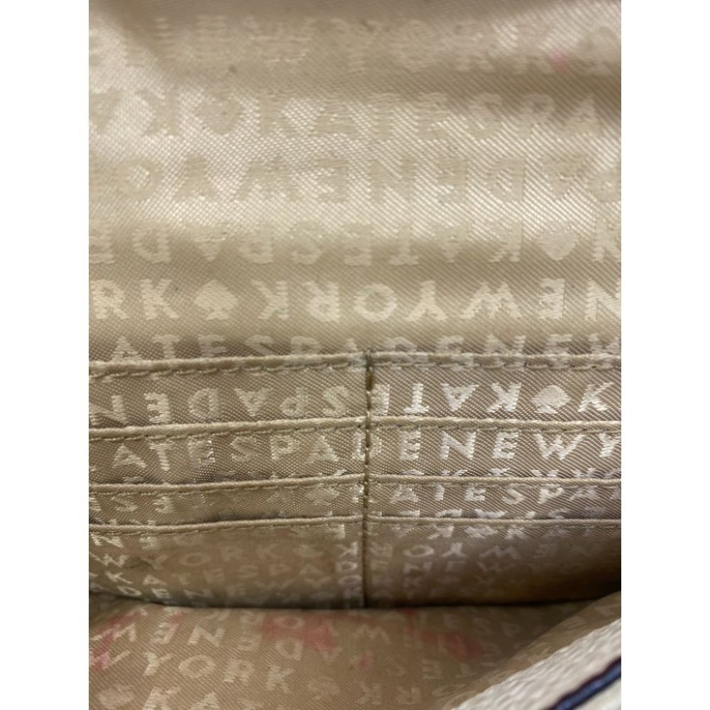 Kate Spade White Tan Fabric Crossbody Bag - Picture 9 of 9